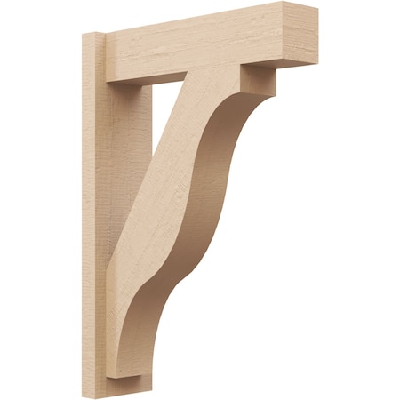 Ekena Millwork 5 1/2-in W x 18-in D x 26-in H Funston Block Rough Cedar Woodgrain TimberThane Outlooker, Primed Tan OUTUR055X18X26FST44RCPR